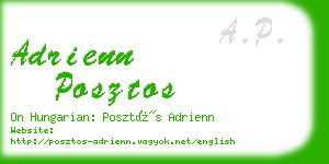 adrienn posztos business card